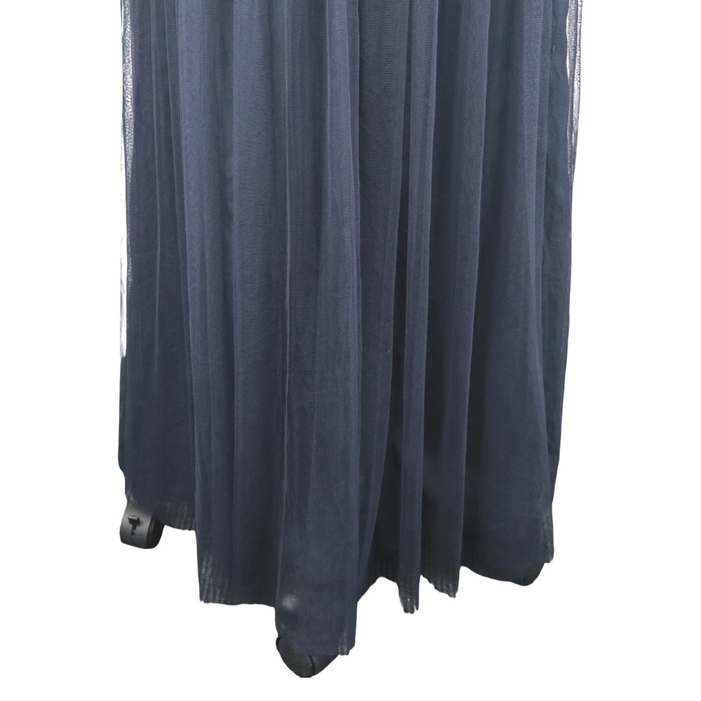 Amsale Stephanie Sequin Lace Maxi Dress Navy Formal Size 10 Wedding Formal - Picture 9 of 12